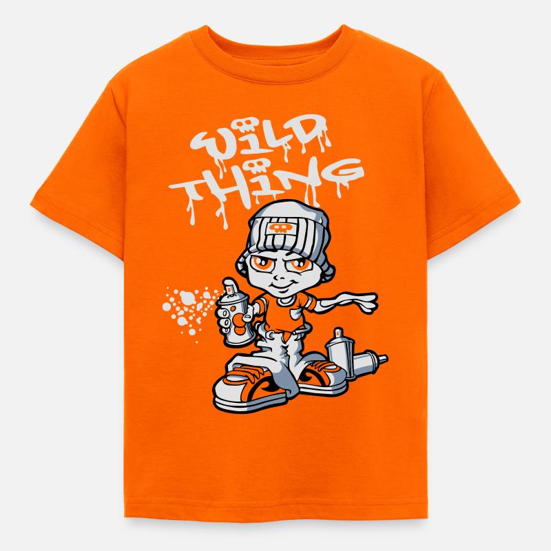 Junge Graffiti-flex - Kinder T-Shirt - Orange