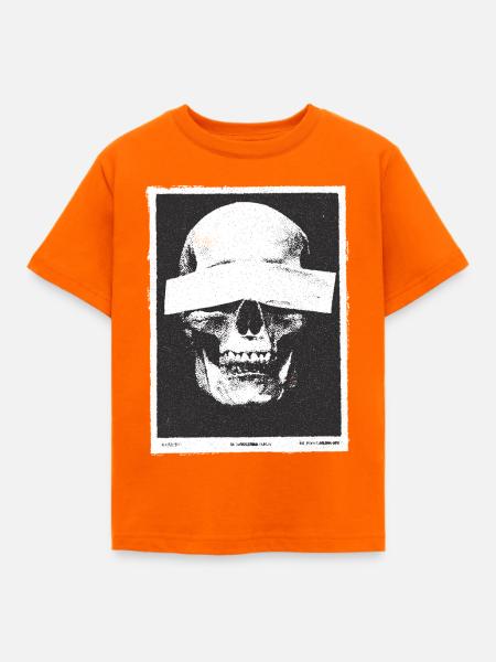 Skull grunge - Kinder T-Shirt - Orange