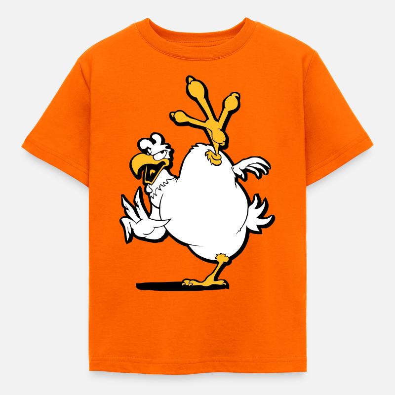 kung_fu_chicken - Kinder T-Shirt - Orange