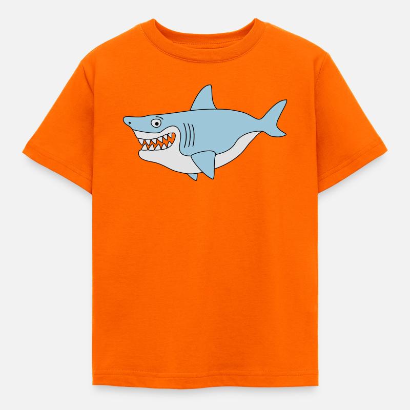 Shark Lächeln - Kinder T-Shirt - Orange
