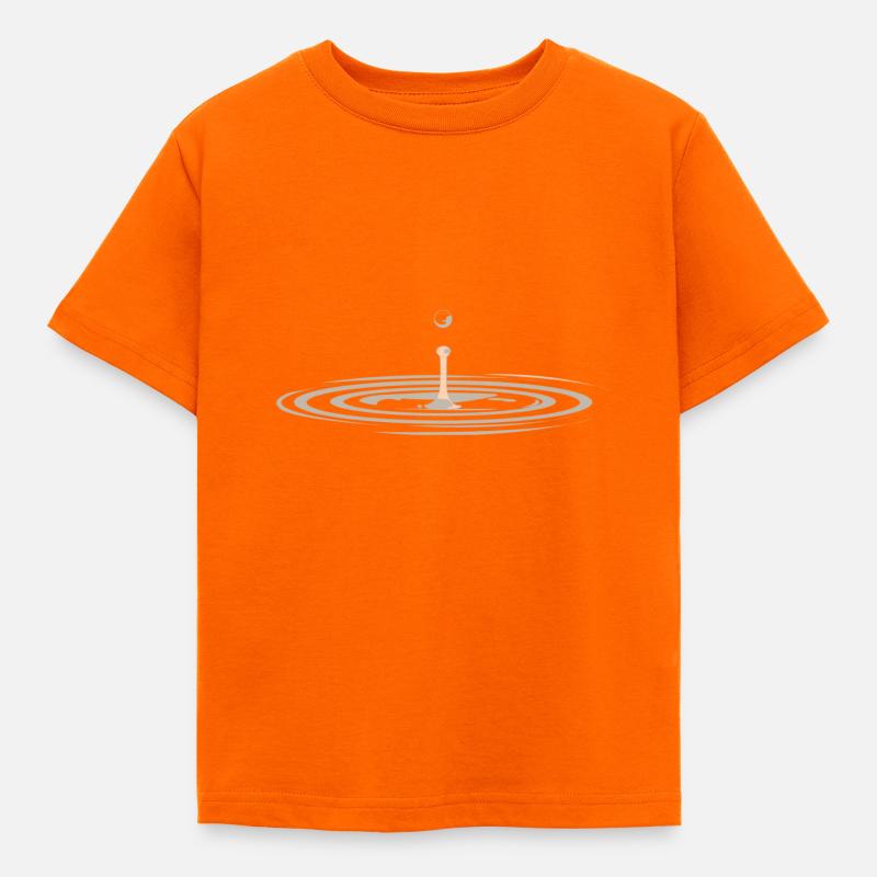 Wassertropfen waterdrop - Kinder T-Shirt - Orange