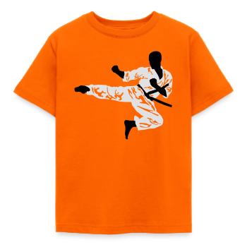Karate - Kinder T-Shirt - Orange - Vorne - AI Model Kid Male (0cm)