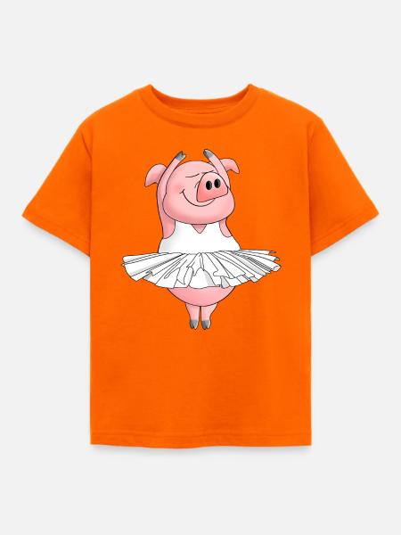 Ballett lustig - Kinder T-Shirt - Orange