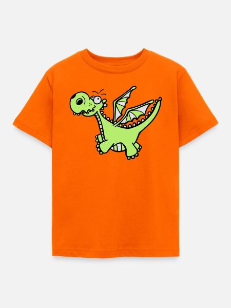 Mächtiger Drache - Kinder T-Shirt - Orange