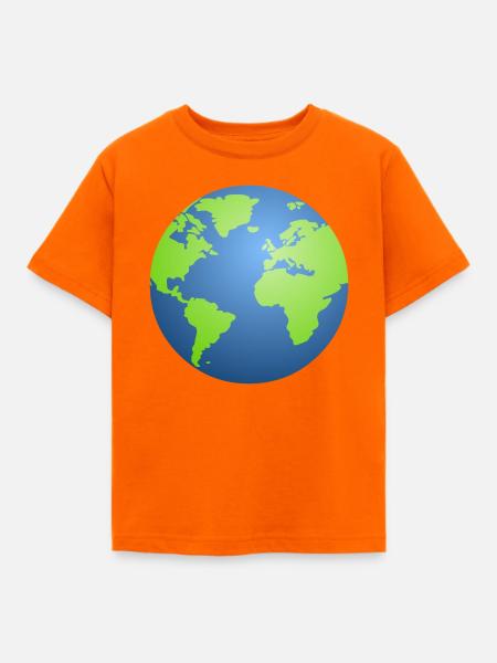 Erdkugel - Kinder T-Shirt - Orange