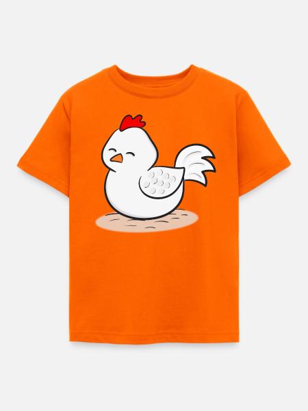 Huhn Hühner - Kinder T-Shirt - Orange