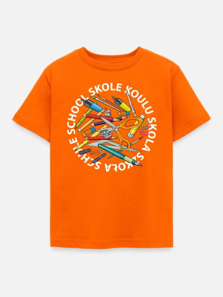 Schule macht schlau - Kinder T-Shirt - Orange
