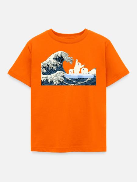 Help Eisbären T-Shirt - Kinder T-Shirt - Orange