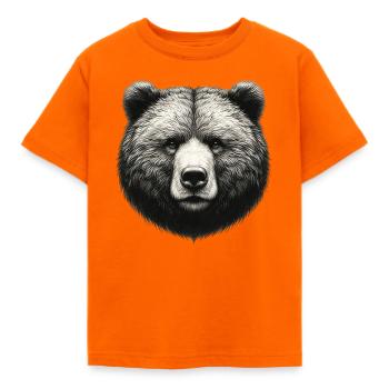 Bär - Kinder T-Shirt - Orange - Vorne - AI Model Kid Male (0cm)