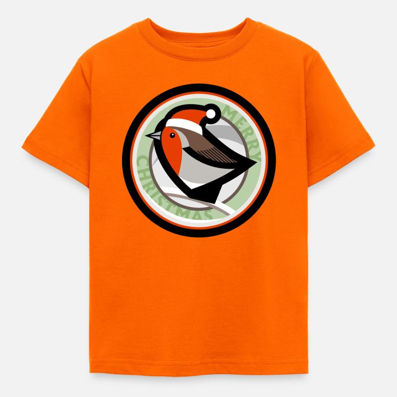 Robin de Noël - T-shirt Enfant - orange