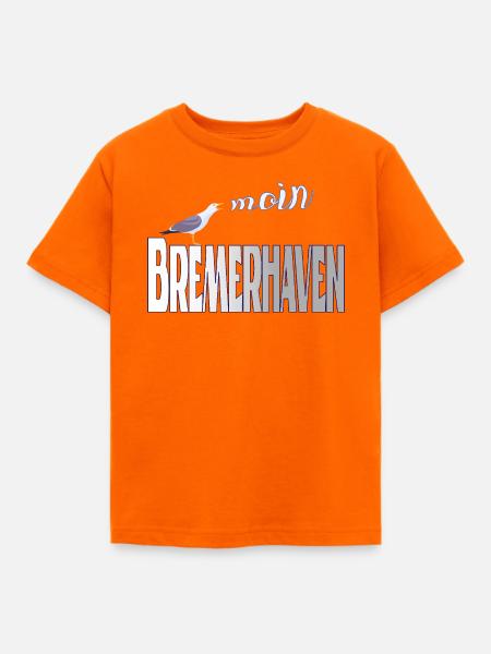 Bremerhaven Möwe & Moin Design - Kinder T-Shirt - Orange
