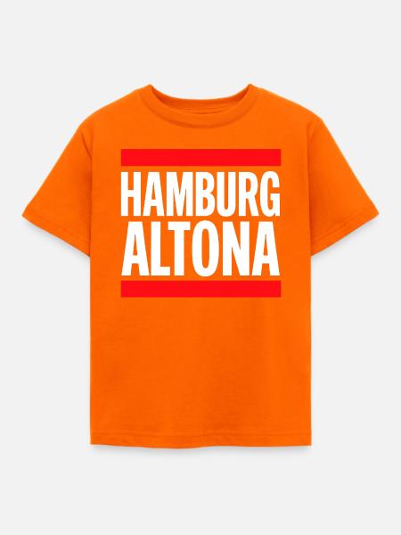 Hamburg Altona Großschrift - Kinder T-Shirt - Orange