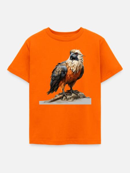 Farbenreicher Adler sitzend - Kinder T-Shirt - Orange