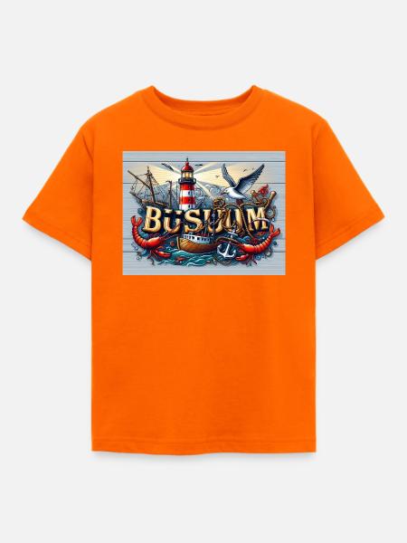 Buesum_Wandbild - Kinder T-Shirt - Orange