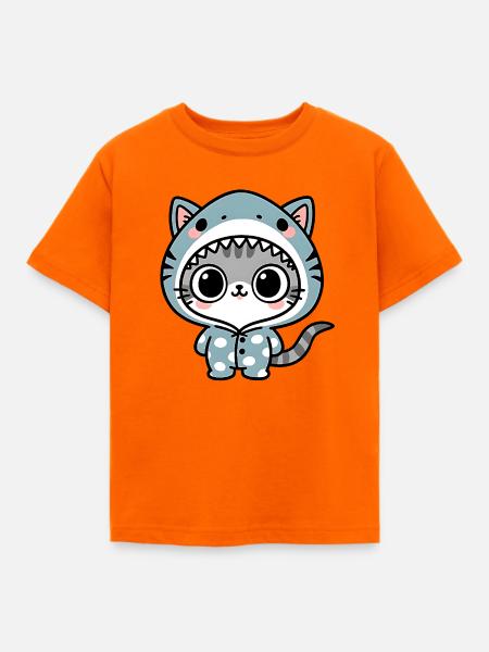 Katzenhai Kuschel-Strampler - Kinder T-Shirt - Orange