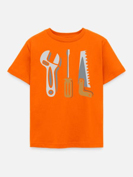Werkzeug Set – Heimwerker Design - Kinder T-Shirt - Orange