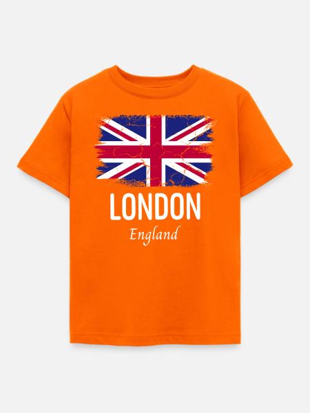 London - Kinder T-Shirt - Orange