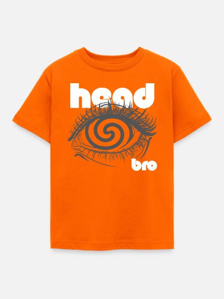 Spiral Eye Psychedelisches Rätsel - Kinder T-Shirt - Orange