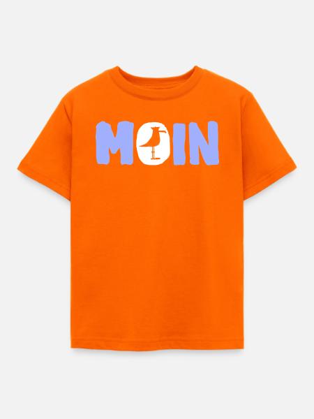 Moin mit die Möwe - Kinder T-Shirt - Orange