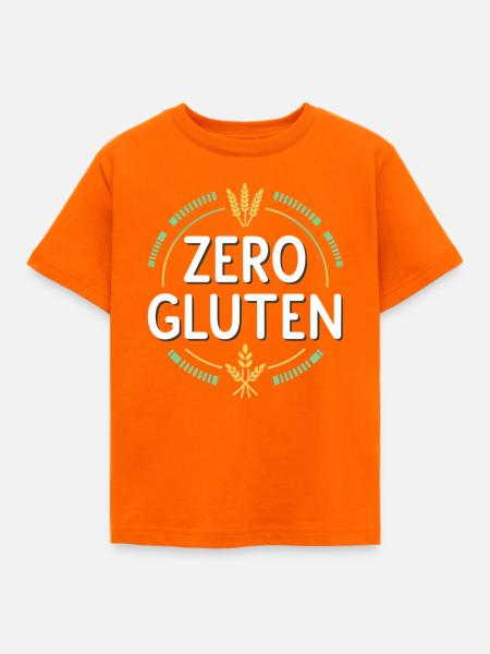 Zero Gluten - Kinder T-Shirt - Orange