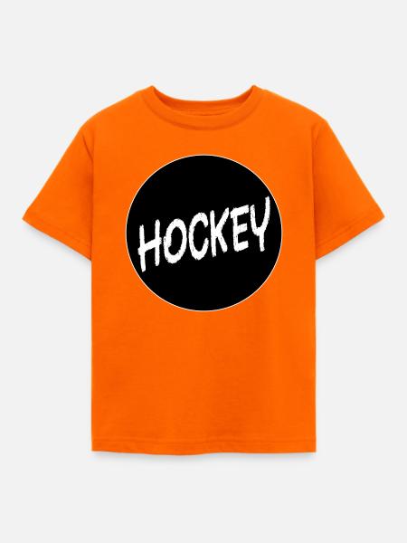 Eishockeyspieler - Kinder T-Shirt - Orange