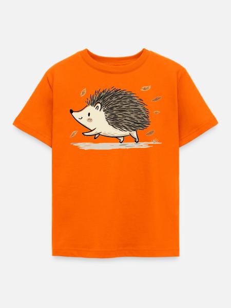 putziges Igelkind - Kinder T-Shirt - Orange
