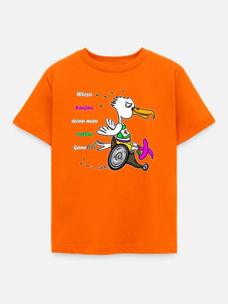 Marathon Möwe – Rennrolli Edition - Kinder T-Shirt - Orange