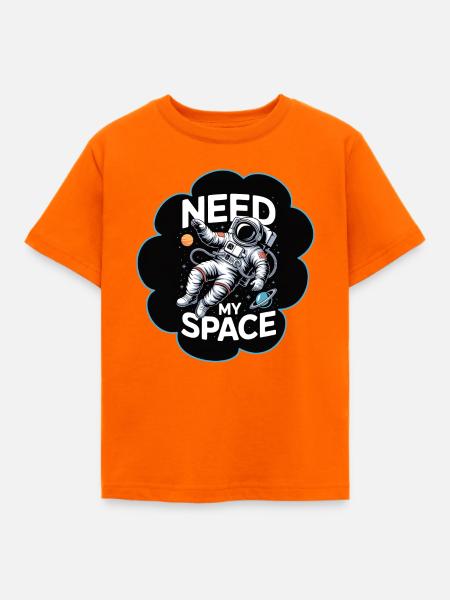Need My Space Astronaut - Kinder T-Shirt - Orange