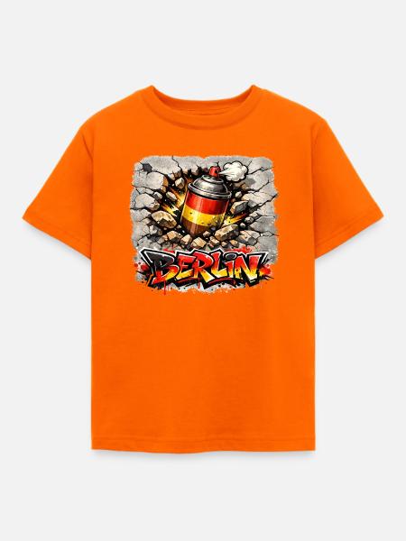 Die Berliner Mauer - Kinder T-Shirt - Orange