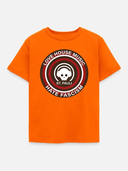 Love House Music - hate fascism - Kinder T-Shirt - Orange