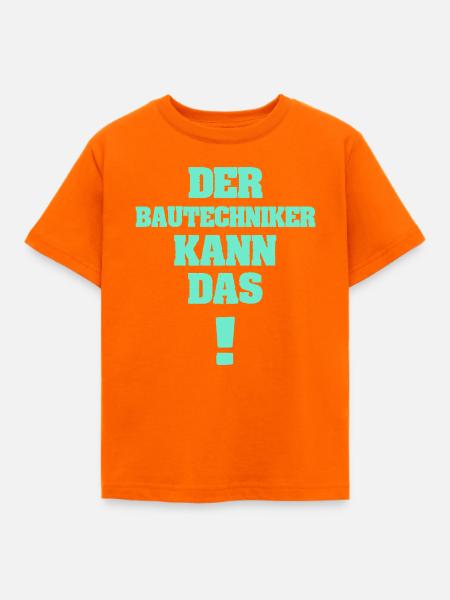 Geschenk für Bautechniker - Kinder T-Shirt - Orange