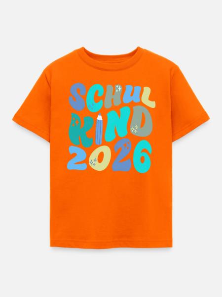 Einschulung – Bunte Schulstart Edition - Kinder T-Shirt - Orange