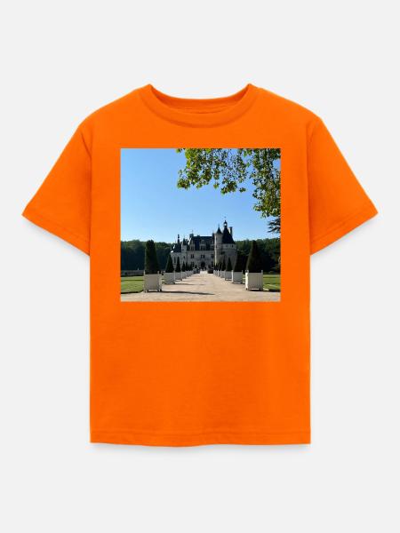 Burg von Chenonceau - Kinder T-Shirt - Orange