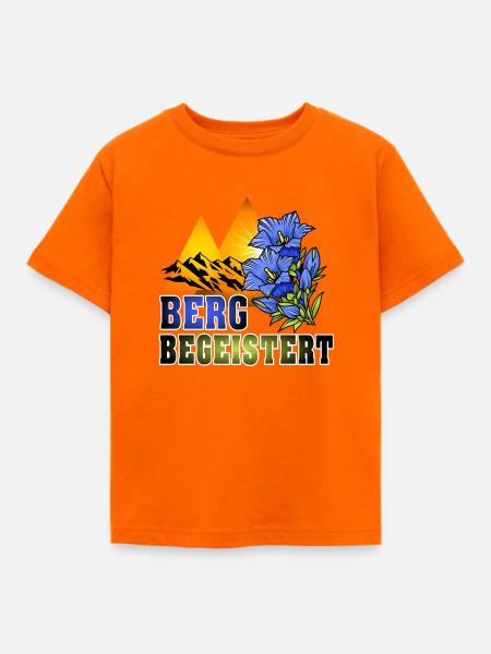 Bergbegeistert-Enzian - Kinder T-Shirt - Orange