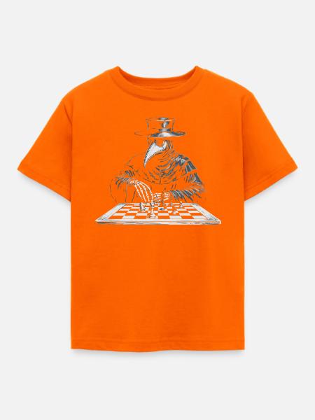 Pestdoktor Schach-Gambit - Kinder T-Shirt - Orange