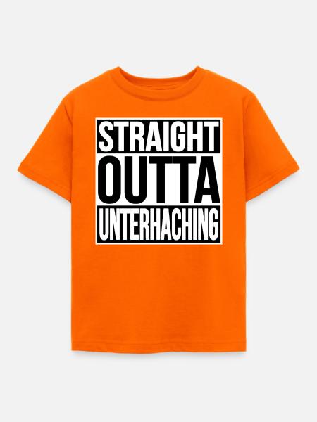 Straight Outta Unterhaching - Kinder T-Shirt - Orange