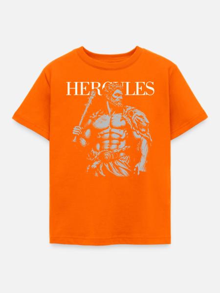 Herkules' mythische Stärke-Silhouette - Kinder T-Shirt - Orange