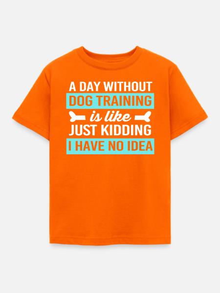 Hundetrainer - Kinder T-Shirt - Orange