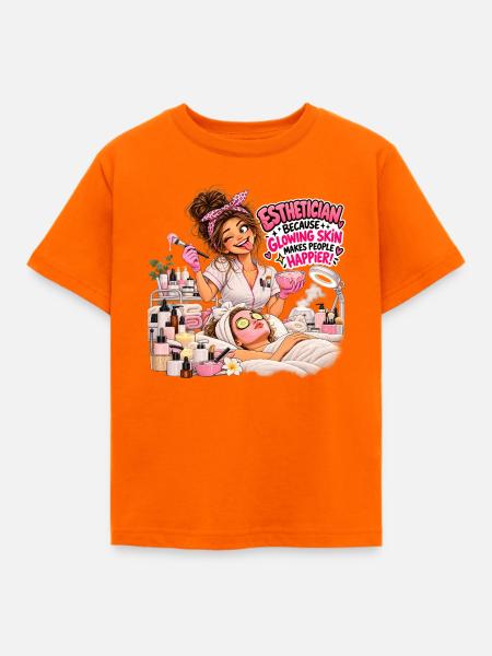 Glow Joy Kosmetikerin - Kinder T-Shirt - Orange