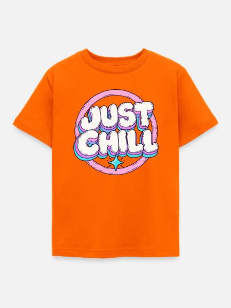 Just Chill Pastell Circle - Kinder T-Shirt - Orange