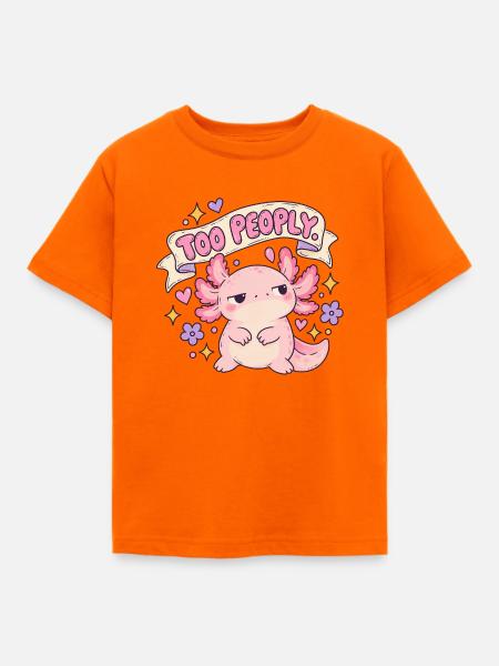 Too Peoply Cute Dragon Sticker - Kinder T-Shirt - Orange