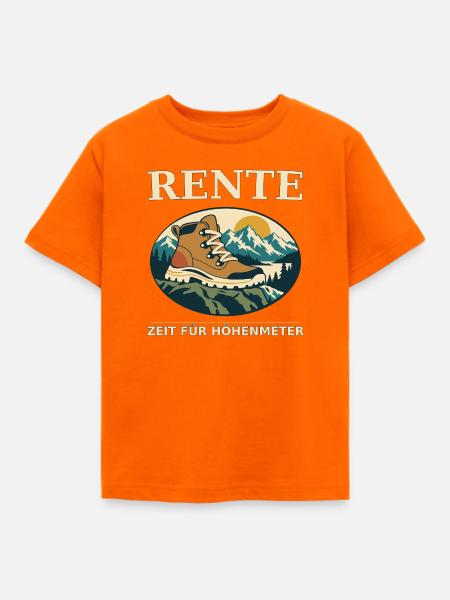 Rente: Zeit für Höhenmeter - Kinder T-Shirt - Orange