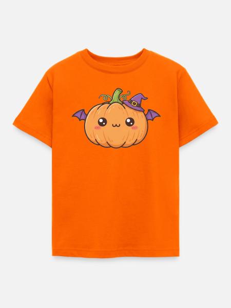 Halloween Kürbis - Kinder T-Shirt - Orange