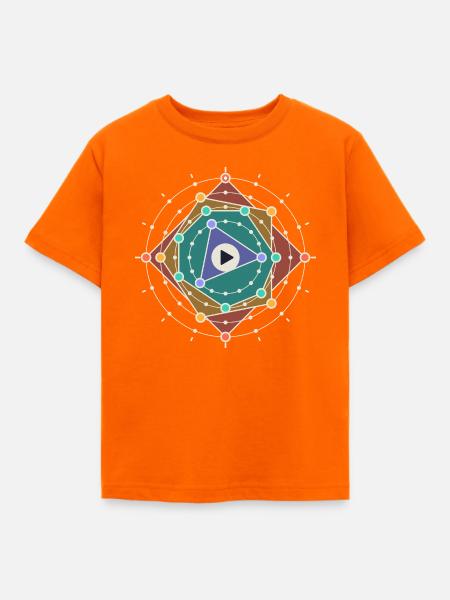 Kreisförmiger 16-Step-Sequenzer, vier Rhythmen - Kinder T-Shirt - Orange