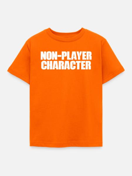 Typografie der Nicht-Spieler-Charaktere - Kinder T-Shirt - Orange