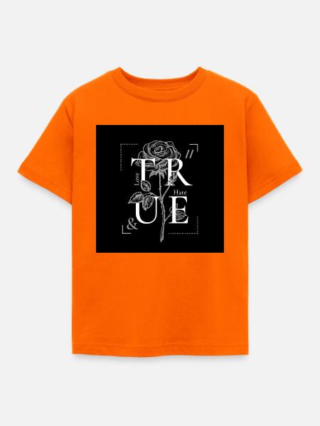 True - Kinder T-Shirt - Orange