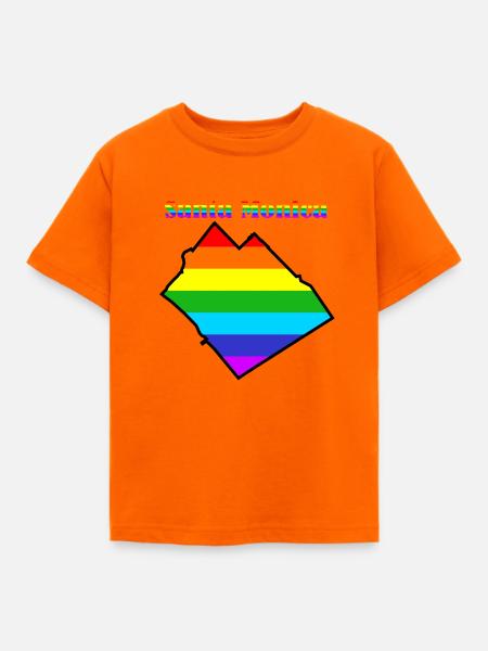 Santa Monica L.A. Regenbogen - Kinder T-Shirt - Orange