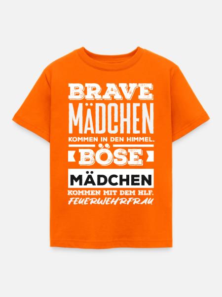 Feuerwehr Feuerwehrmann Geschenk - Kinder T-Shirt - Orange