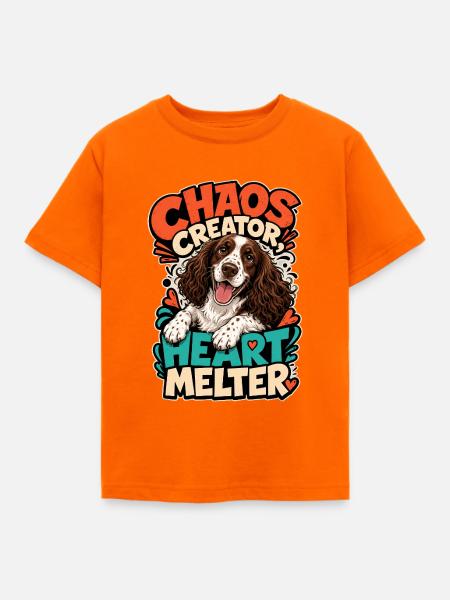 Englischer Springer-Spaniel - Kinder T-Shirt - Orange