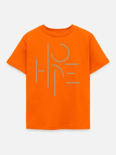 HOPE – Typografie Design - Kinder T-Shirt - Orange